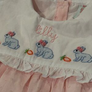 NWT Cecil and Lou Easter bunny pink dress size 9 months